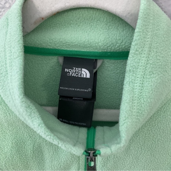 The North Face womens XSmall mint pastel green quarter zip pullover fleece sweat - Picture 2 of 6